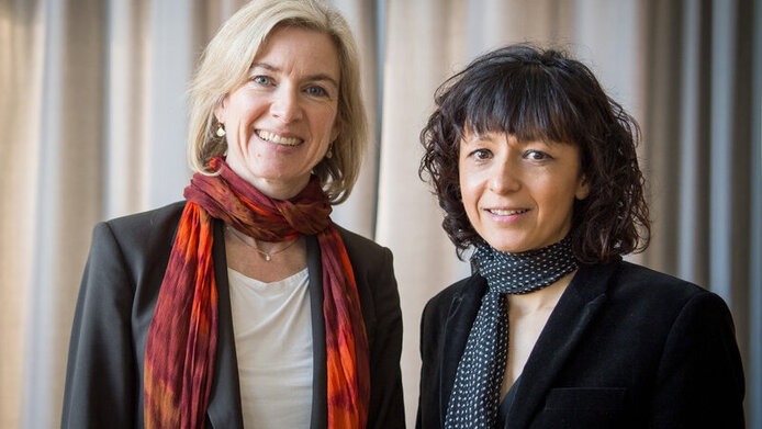 Biochemist Emmanuelle Charpentier Emmanuelle Charpentier and her colleague Jennifer Doudna